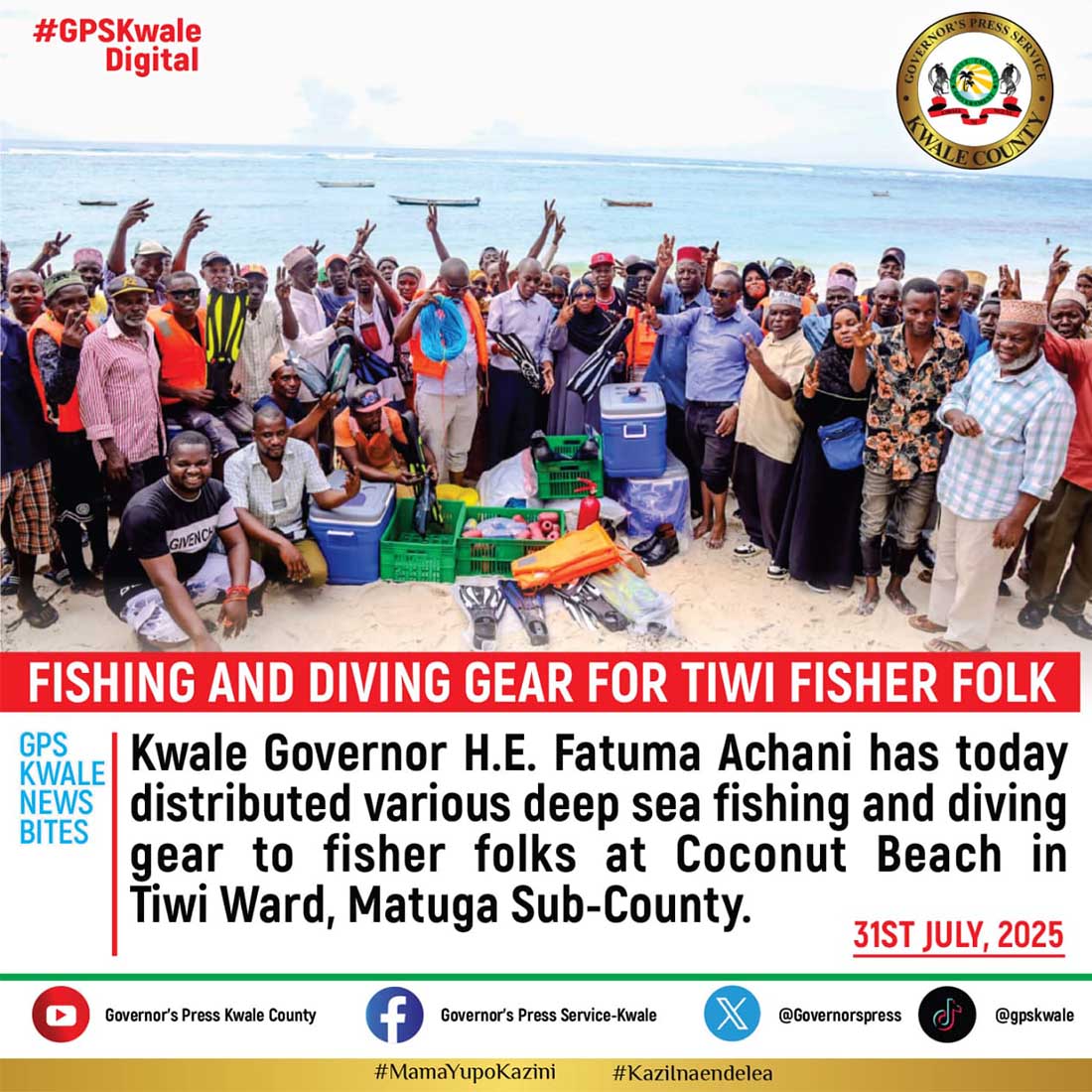 FISHING AND DIVING GEAR FOR TIWI FISHER FOLK