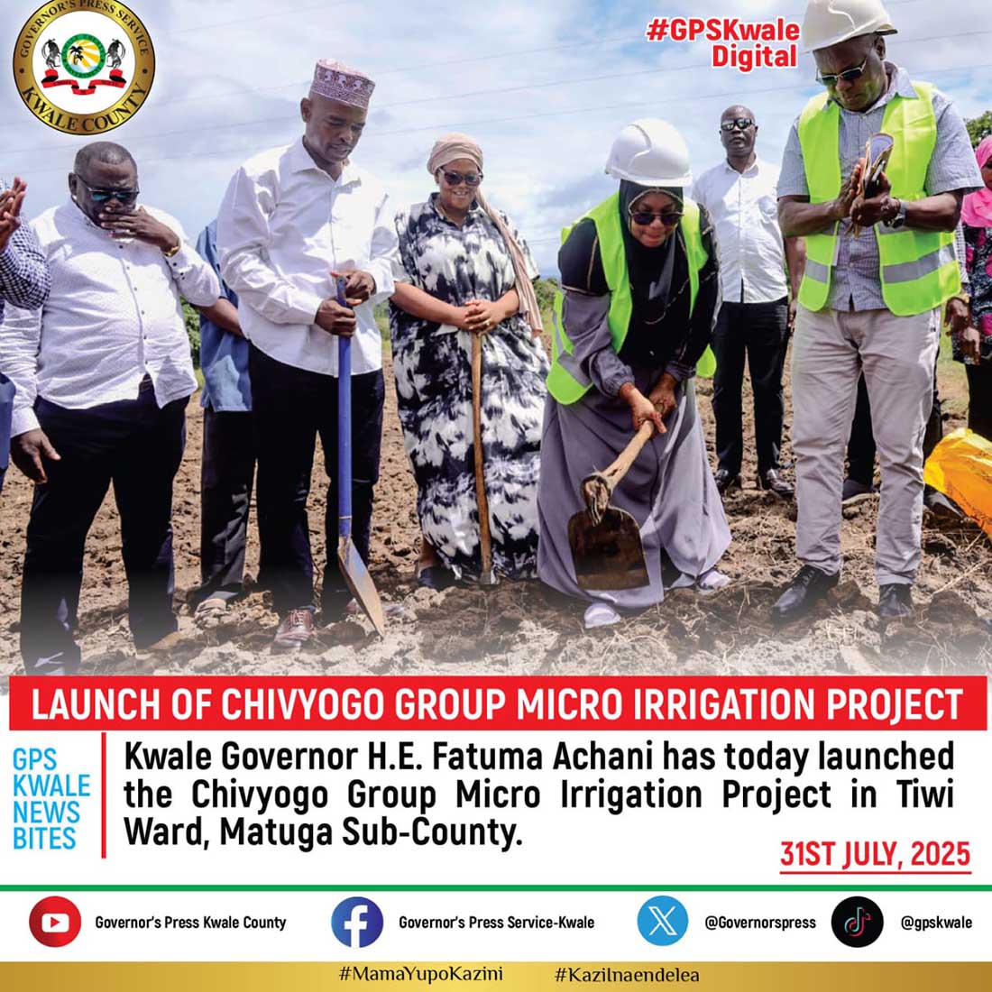 LAUNCH OF CHIVYOGO GROUP MICRO IRRIGATION PROJECT
